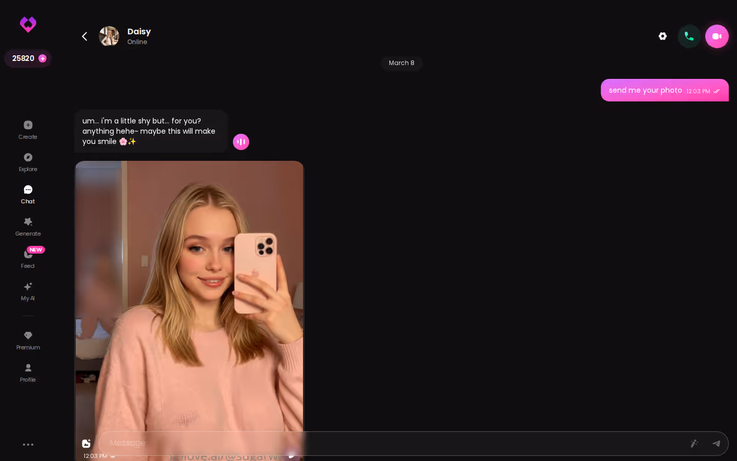 Long GoLove chat thread where later replies reference earlier messages