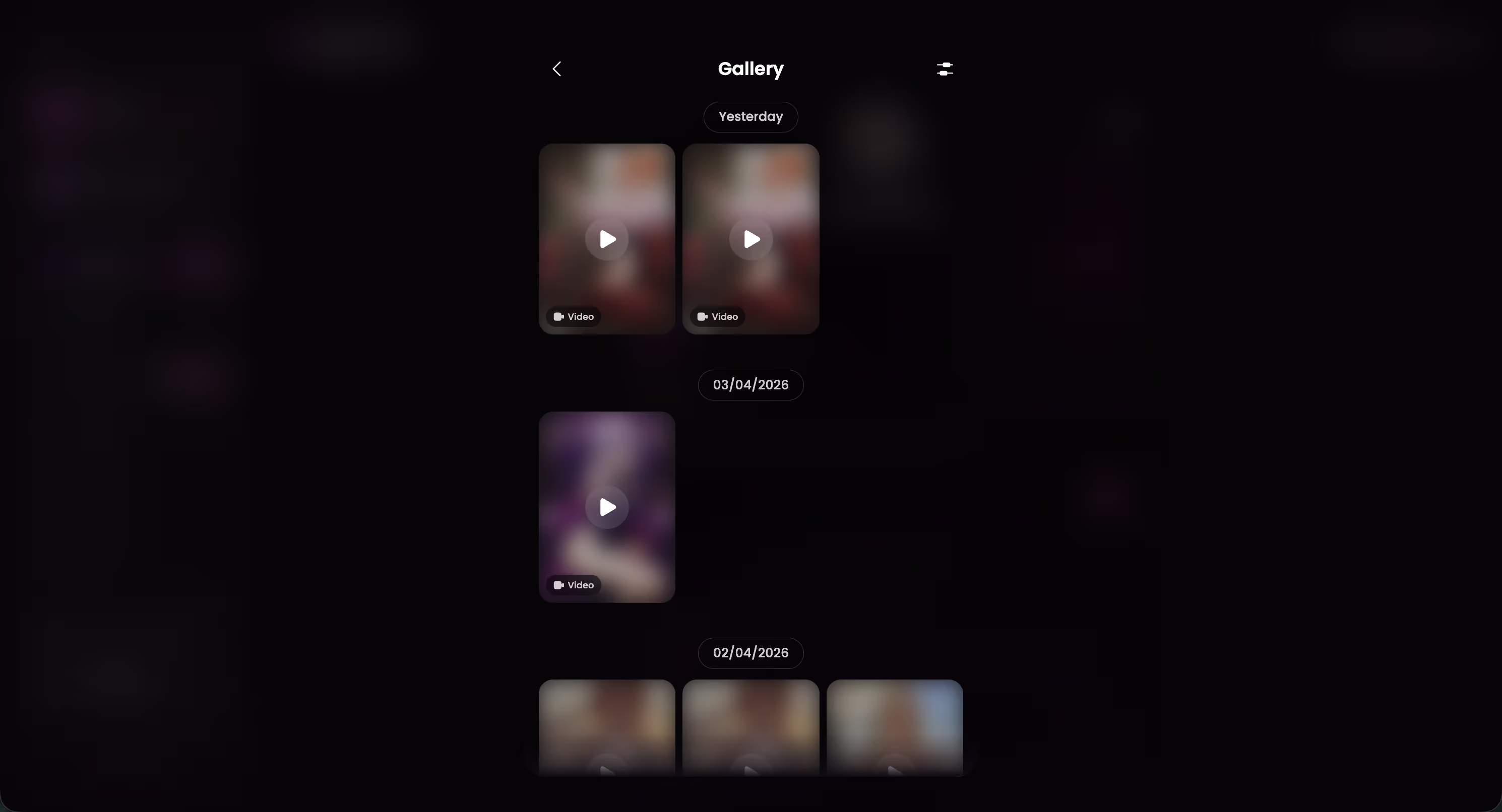 Per-character photo and video gallery on GoLove.ai — our dream ai